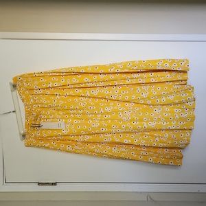 Pleated Floral Skirt